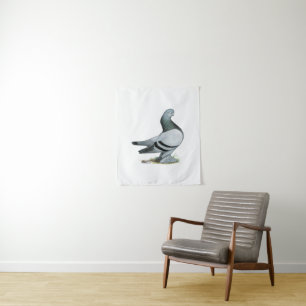 Berliner Tumbler Pigeon Blue Bar Tapestry