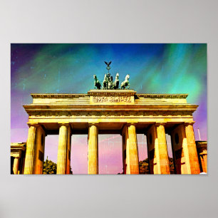 Berlin's Brandenberg Gate Painting Version Poster