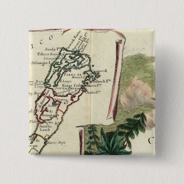 Bermuda 15 Cm Square Badge (Front)