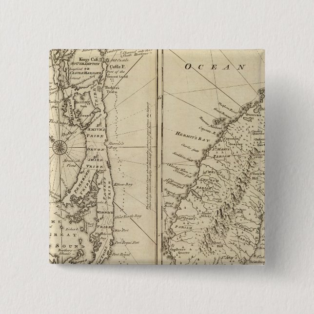 Bermuda 15 Cm Square Badge (Front)