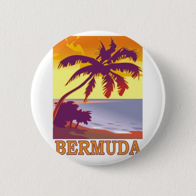 Bermuda 6 Cm Round Badge (Front)