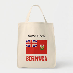 Bermuda and Bermudian Flag with Your Name Tote Bag