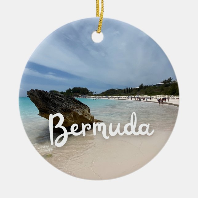 Bermuda Beach Ceramic Tree Decoration (Front)