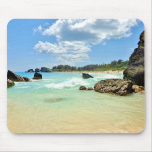 Bermuda beach, coastal photo art, seascape, mouse mat