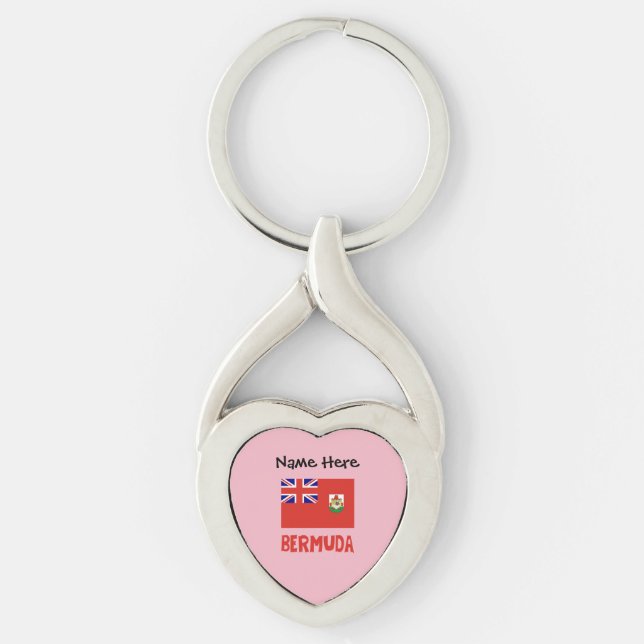 Bermuda Bermudian Flag Personalised  Key Ring (Front)