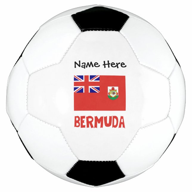Bermuda Bermudian Flag Personalised Name  Football (Front)