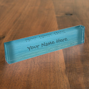 Bermuda Blue Green Waters Nameplate
