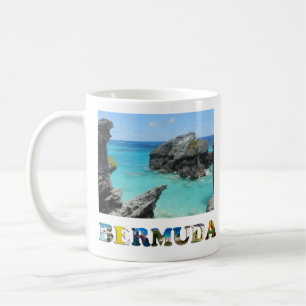 Bermuda Blue Ocean Rocky Beach Travel Photo Coffee Mug