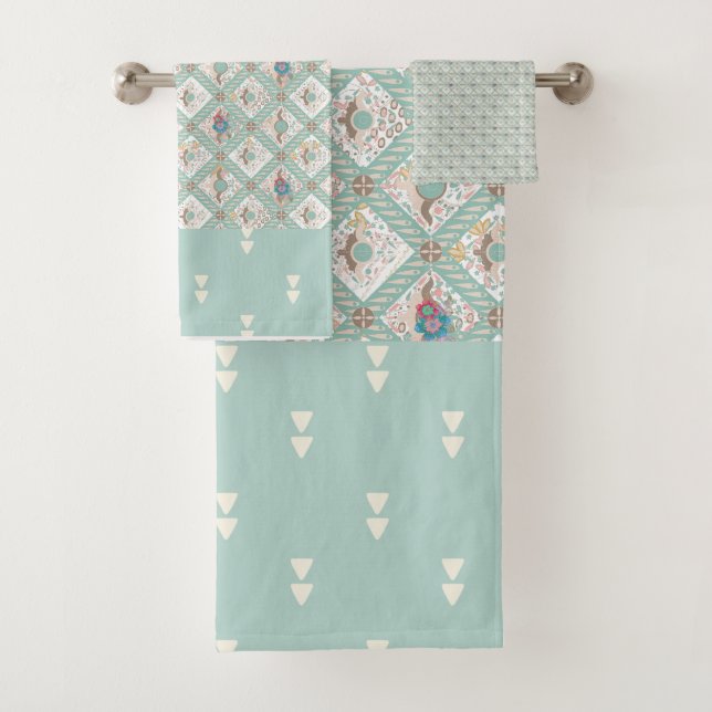 Bermuda Blue Pearl Bath Towel Set (Insitu)