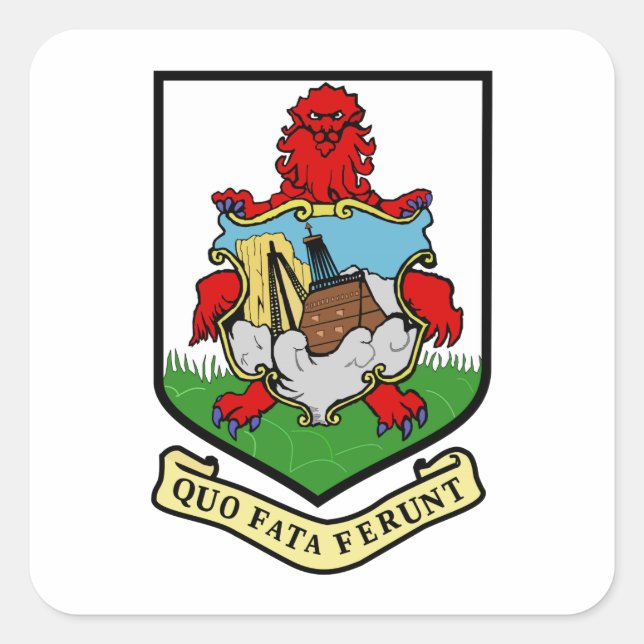 Bermuda Coat of Arms Square Sticker (Front)