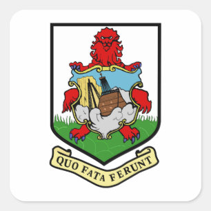 Bermuda Coat of Arms Square Sticker