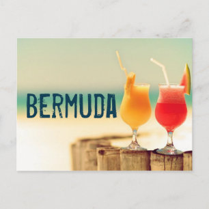 Bermuda cocktails postcard