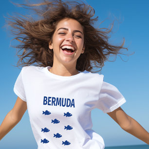 Bermuda Colourful Fish School Light-Colour T-Shirt