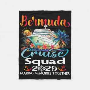 Bermuda Cruise Squad 2025 Bermuda Friend Family Cr Fleece Blanket