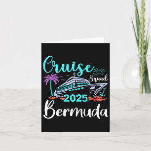 Bermuda Cruise Squad 2025 Family Holiday Matching Card