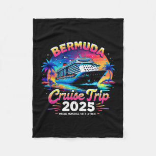 Bermuda Cruise Trip 2025 Sunset Vacation Gift 1 Fleece Blanket
