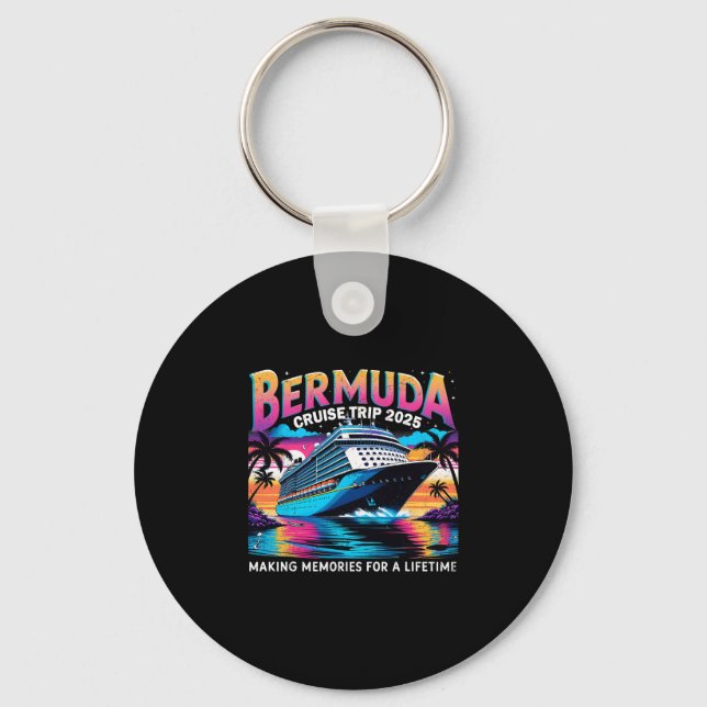Bermuda Cruise Trip 2025 Sunset Vacation Gift 2  Key Ring (Front)