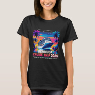 Bermuda Cruise Trip 2025 Sunset Vacation Gift 3 T-Shirt