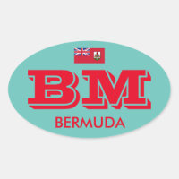 Bermuda - Euro-Style Oval Sticker