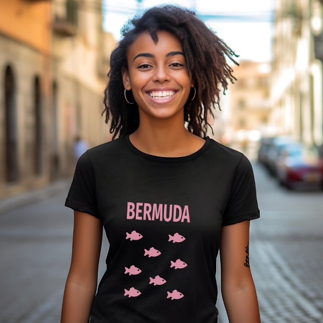 Bermuda Fish School Dark Colour T-Shirt (Creator Uploaded)
