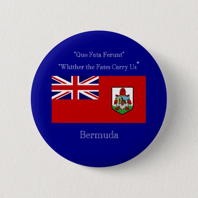 Bermuda Flag and Motto 6 Cm Round Badge (Front)
