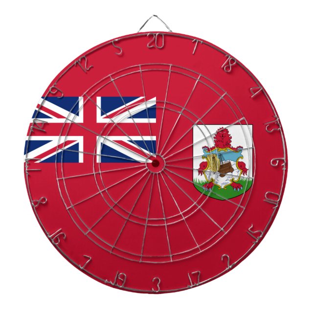 Bermuda Flag (Bermudian) (Caribbean Islands) Dartboard (Front)