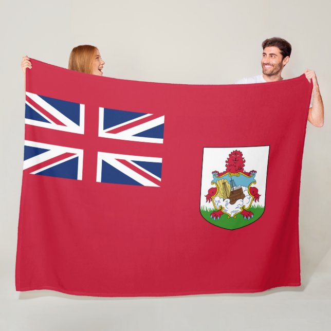 Bermuda Flag (Bermudian) (Caribbean Islands) Fleece Blanket (In Situ)
