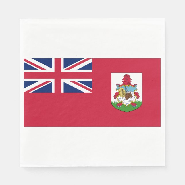 Bermuda Flag (Bermudian) (Caribbean Islands) Napkin (Front)