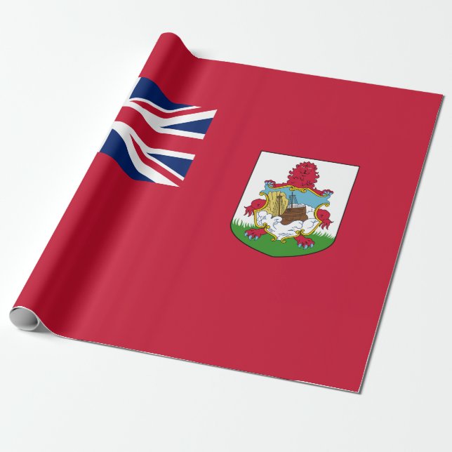 Bermuda Flag (Bermudian) (Caribbean Islands) Wrapping Paper (Unrolled)