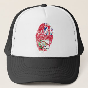 Bermuda Flag Fingerprint Country Pride Trucker Hat