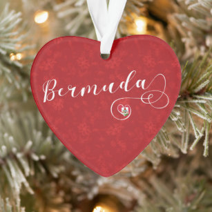 Bermuda Flag In A Heart Ornament