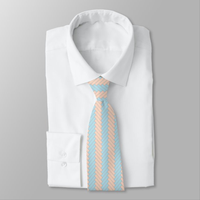 Bermuda Herringbone Mens Tie (Tied)