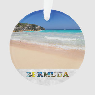 Bermuda Horseshoe Bay Pink Sand Beach Christmas Ornament