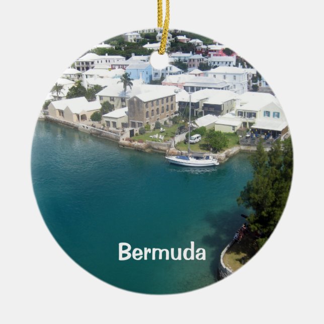 Bermuda houses, Bermuda Ceramic Tree Decoration (Front)