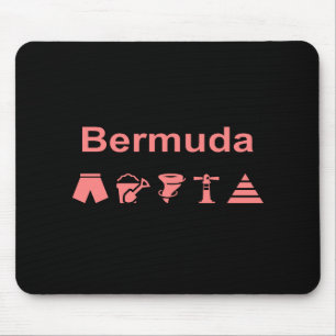 Bermuda Icons Dark Color Mouse Mat