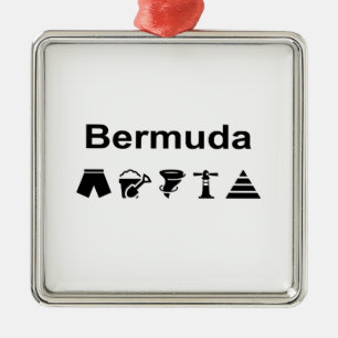 Bermuda Icons Monotone Light-Colour Metal Tree Decoration