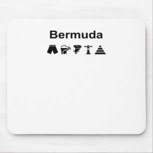 Bermuda Icons Monotone Light-Colour Mouse Mat