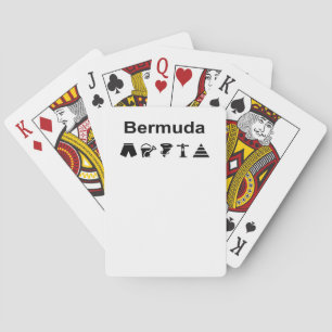 Bermuda Icons Monotone Light-Colour Playing Cards