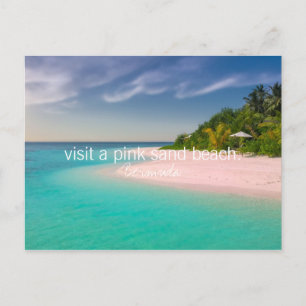 Bermuda Inspirational bucket list pink sand beach Postcard