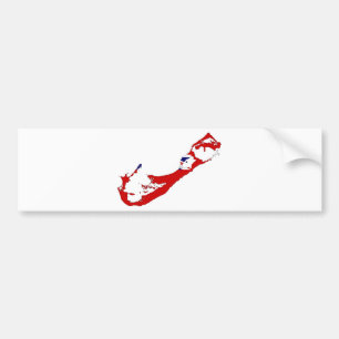 Bermuda map BM Bumper Sticker