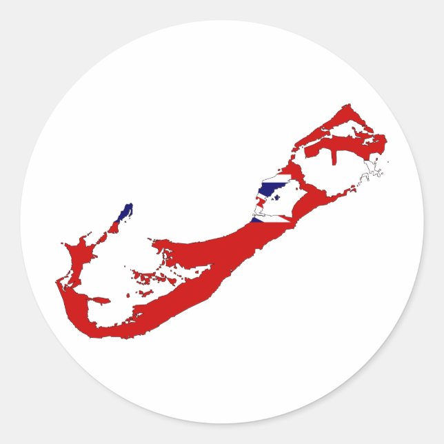 Bermuda map BM Classic Round Sticker (Front)