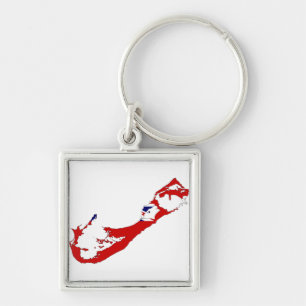 Bermuda map BM Key Ring