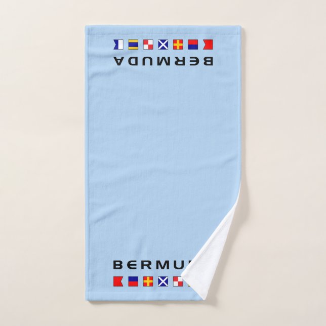 Bermuda Maritime Nautical Signal Flags Light-Colou Hand Towel (Hand Towel)