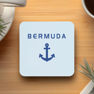 Bermuda Old Anchor for Sailing Light-Colour Coaster