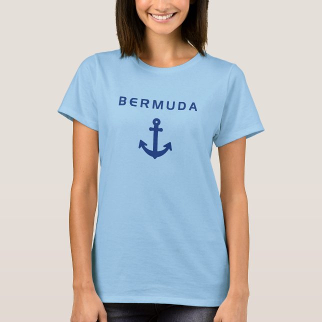 Bermuda Old Anchor for Sailing Light-Colour T-Shirt (Front)