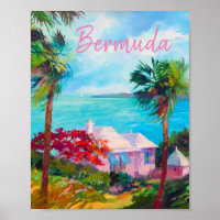 Bermuda paradise of pastel pinks and sea blues