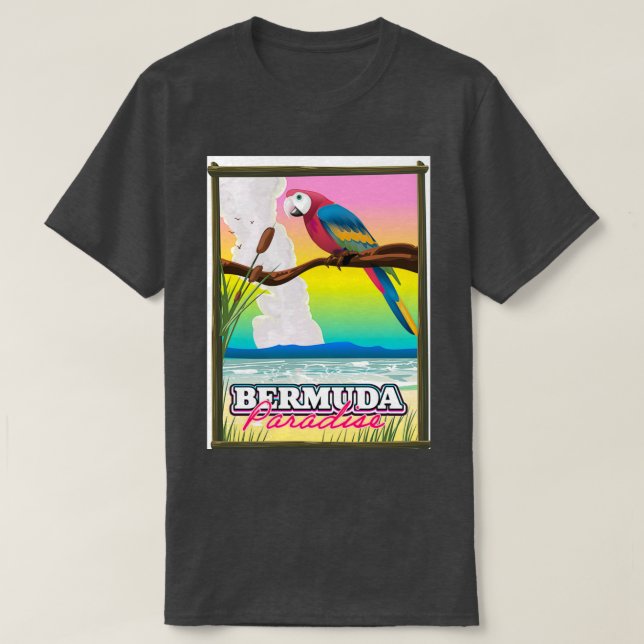 Bermuda Paradise travel poster T-Shirt (Design Front)