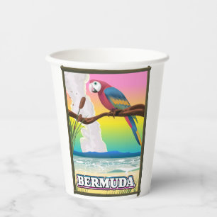 Bermuda Paraside. T-Shirt Throw Pillow Button Coff Paper Cups
