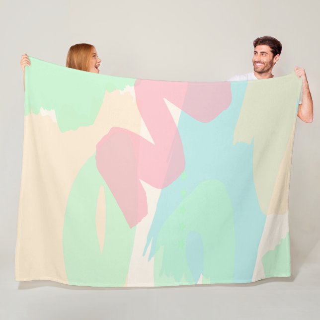 Bermuda Pastels Fleece Blanket (In Situ)