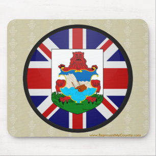 Bermuda quality Flag Circle Mouse Mat